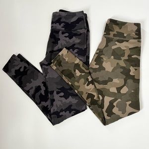 Wild Fable Camo Print  Camouflage High Waisted Knit Leggings Bundle Size XS